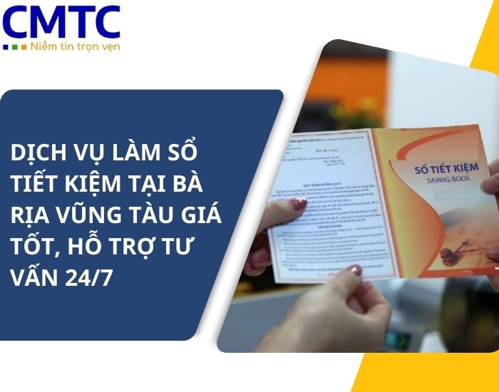 Dịch vụ làm sổ tiết kiệm tại Bà Rịa Vũng Tàu
