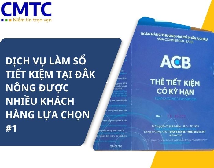 Dịch vụ làm sổ tiết kiệm tại Đắk Nông