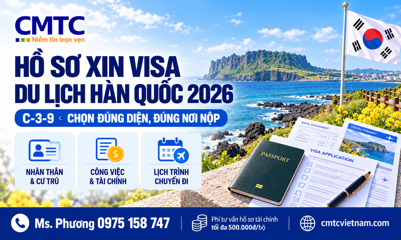 Hồ sơ xin visa du lịch Hàn Quốc gồm những gì? Hướng dẫn chuẩn bị đầy đủ