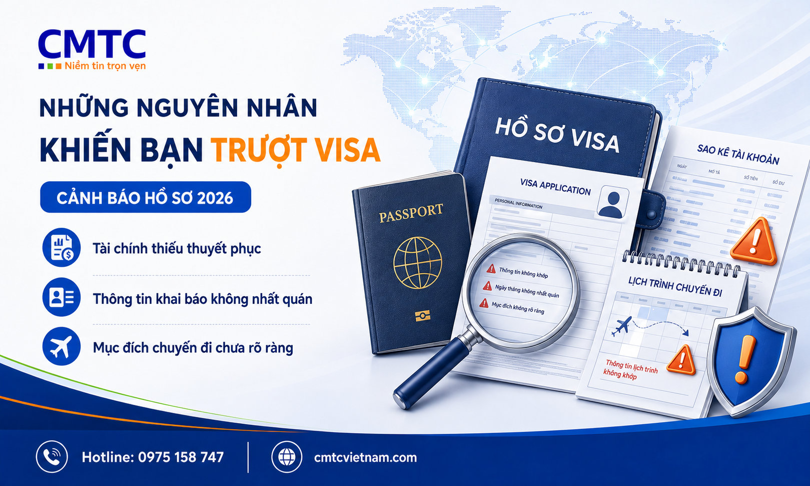 9 nguyên nhân khiến bạn trượt VISA một cách đáng tiếc!