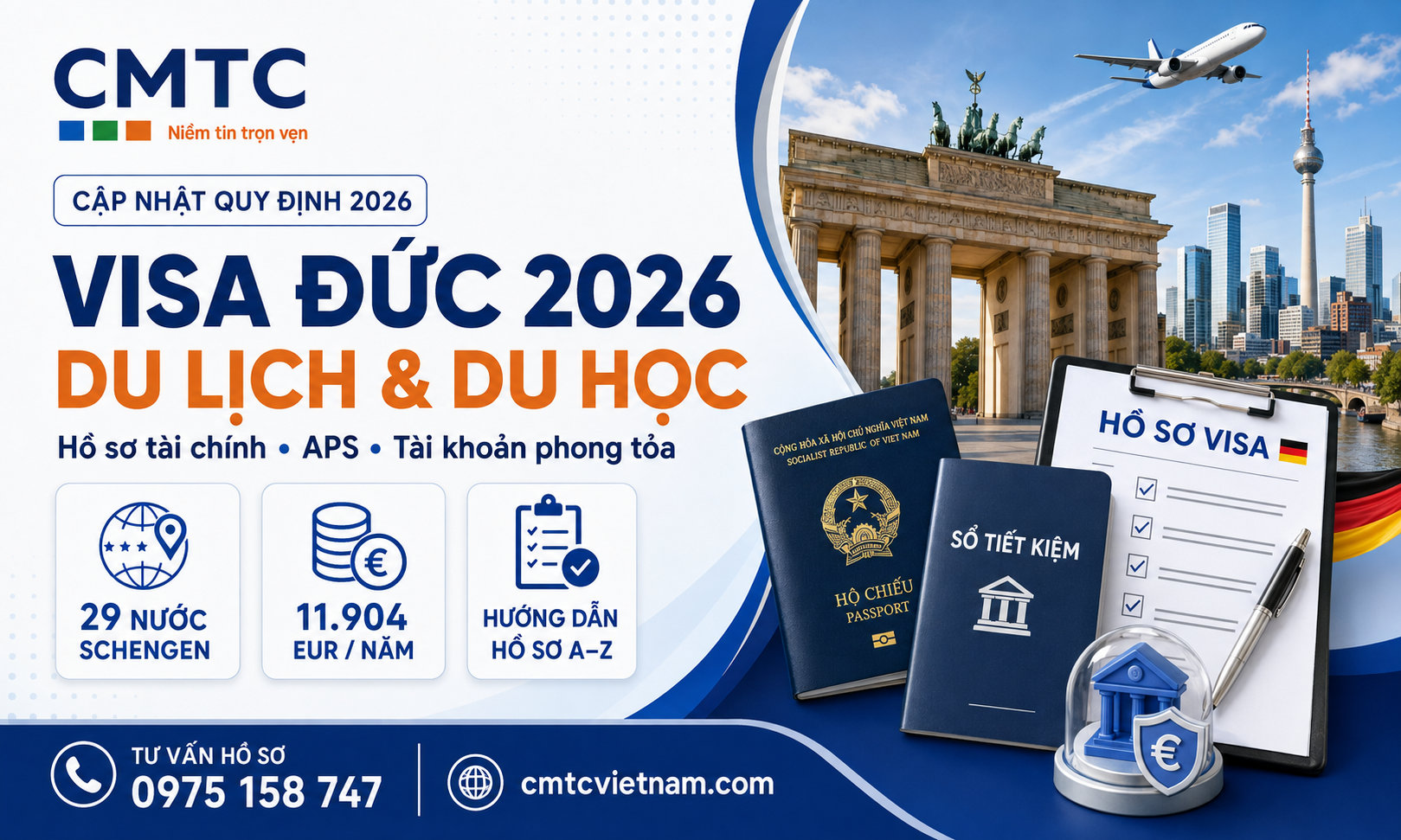 Dịch vụ xin visa du lịch Đức chuyên nghiệp, bảo mật thông tin, uy tín