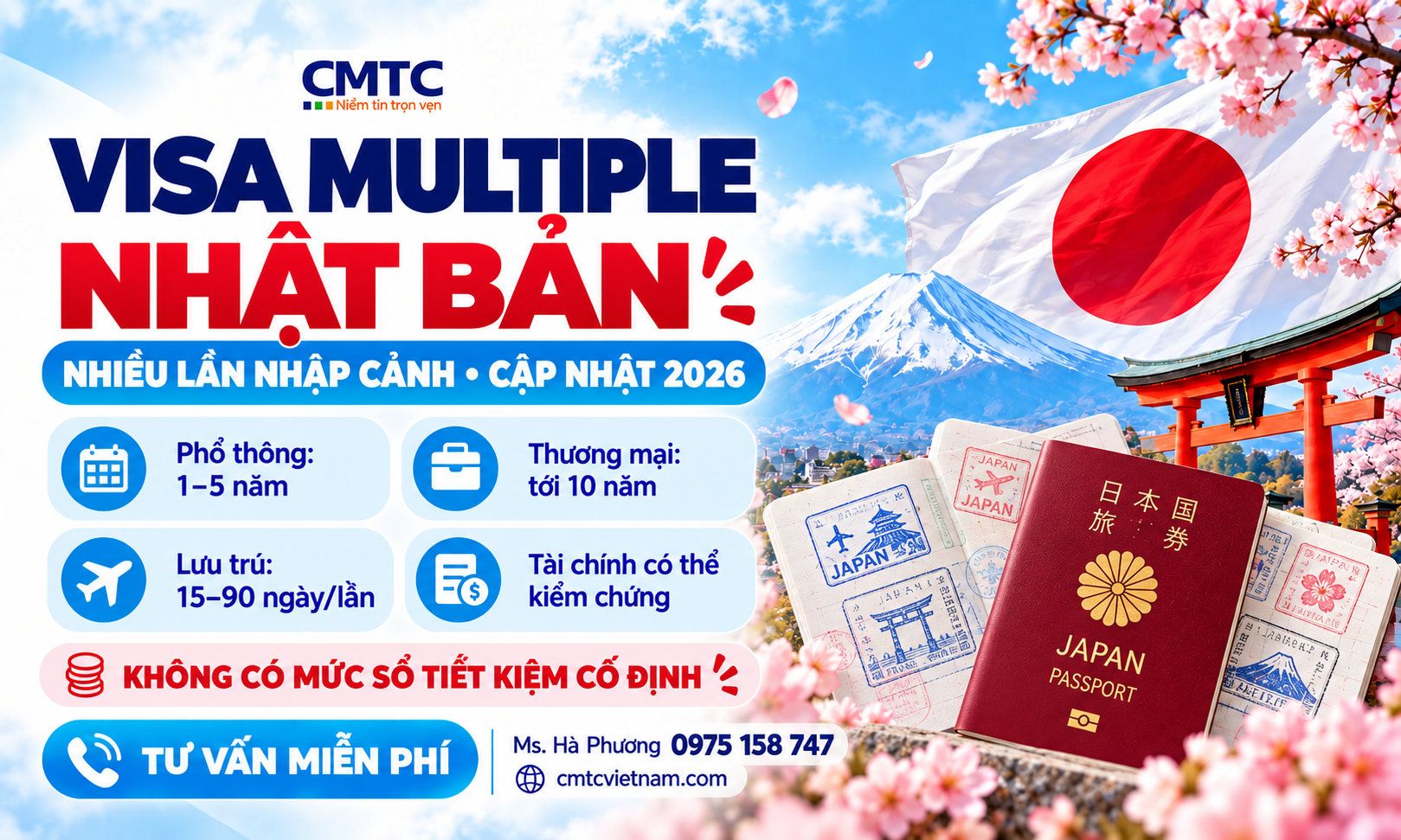 Visa Multiple Nhật Bản: Điều kiện, hồ sơ và tài chính