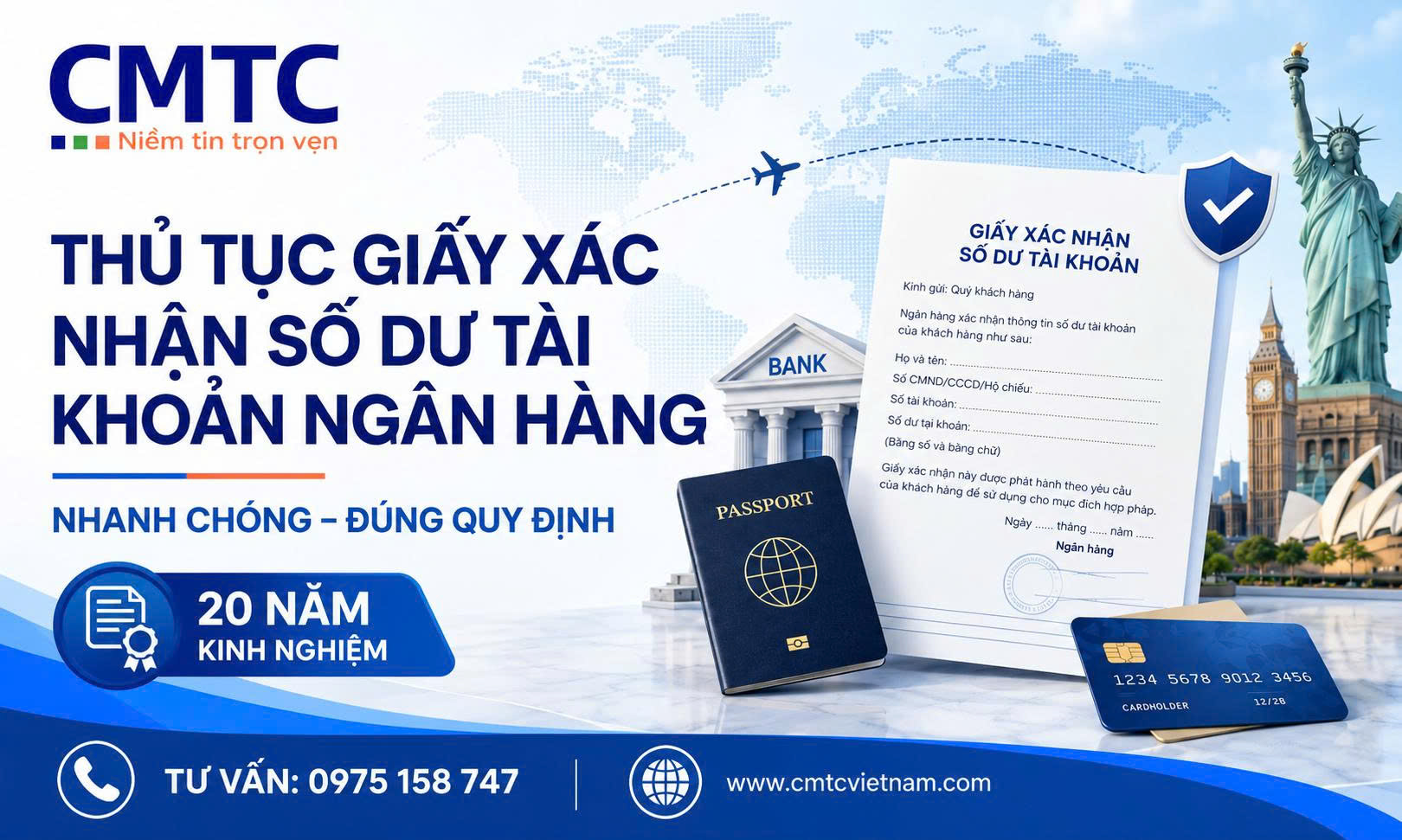 Thủ tục & Chi phí làm Giấy xác nhận số dư tài khoản tại ngân hàng