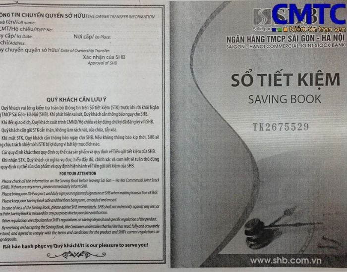 Dịch vụ làm sổ tiết kiệm tại Thừa Thiên Huế