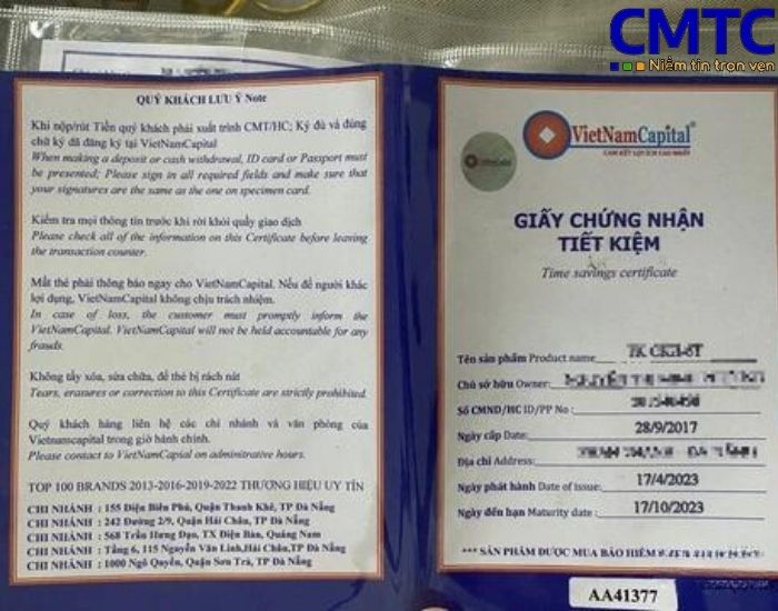 Lý do bạn nên chọn dịch vụ làm sổ tiết kiệm tại Tiền Giang tại CMTC Việt Nam