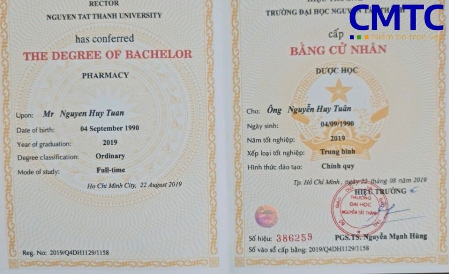 Các loại giấy tờ, bằng cấp học vấn