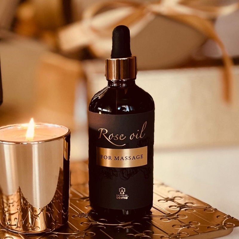 Tinh chất hoa hồng chuyện dụng massage lema, rose oil for massage Lema