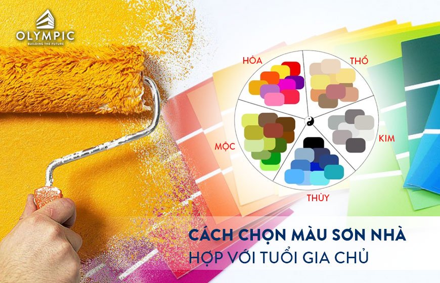 Cách chọn màu sơn nhà hợp với tuổi gia chủ