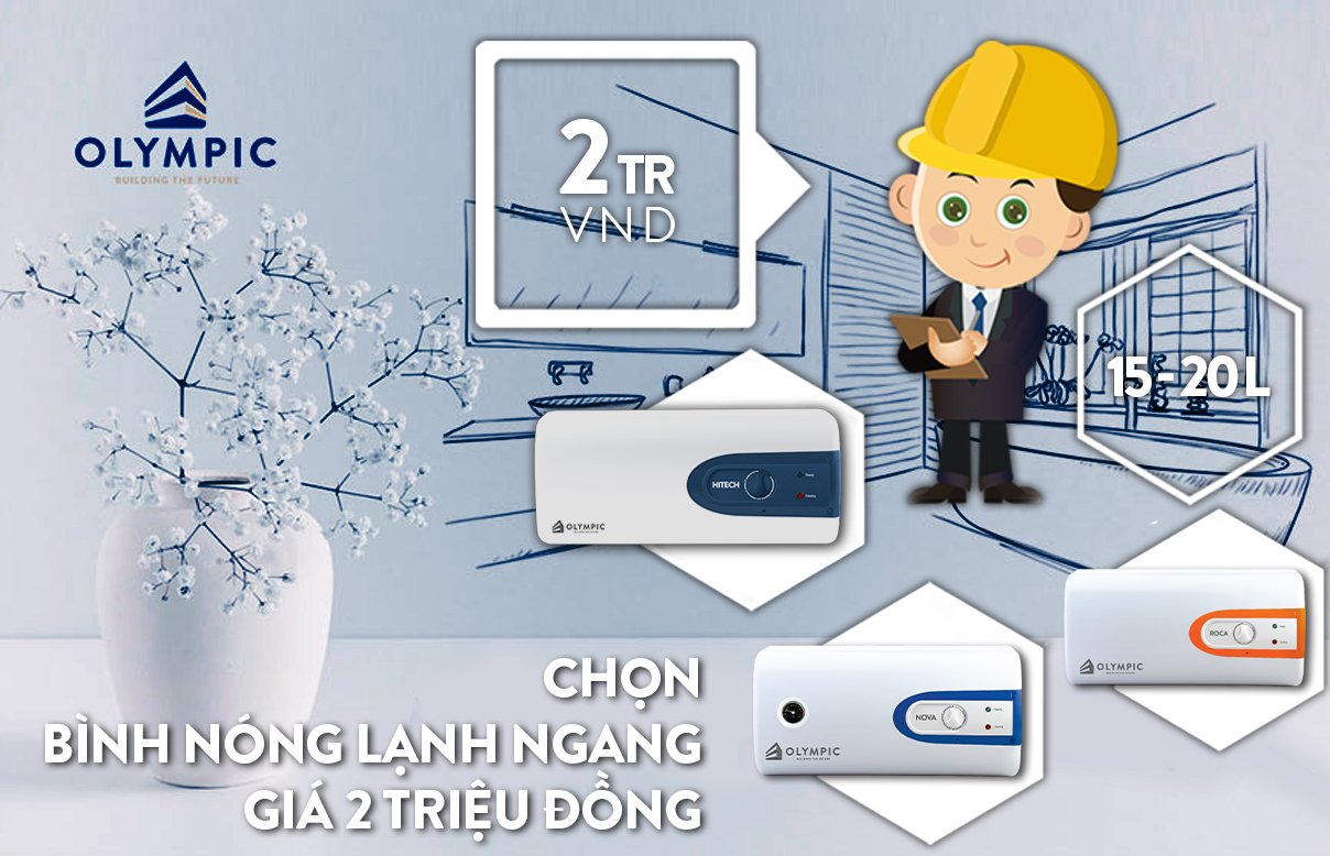 Bình nóng lạnh ngang giá khoảng 2 triệu loại nào tốt?