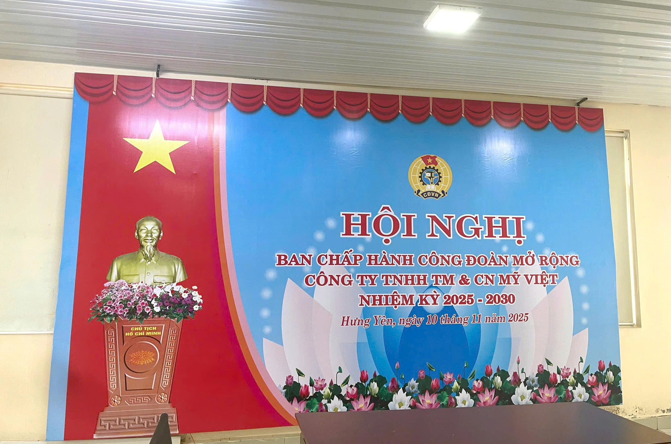 CÔNG TY MỸ VIỆT TỔ CHỨC HỘI NGHỊ BAN CHẤP HÀNH CÔNG ĐOÀN MỞ RỘNG NHIỆM KỲ 2025 – 2030