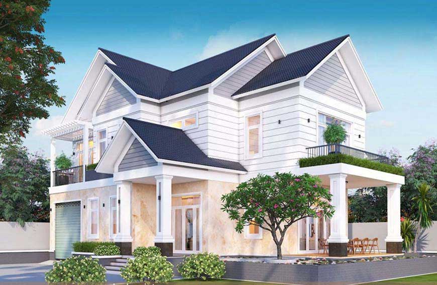 8 MẪU NHÀ lợp mái tôn đẹp 2 TẦNG Độc đáo không thể rời mắt myvietgroup