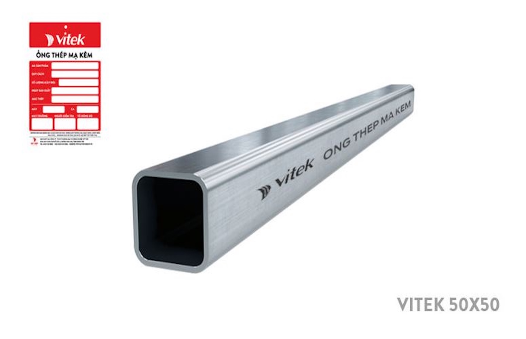 Giá Thép hộp vuông mạ kẽm 50x50 Vitek