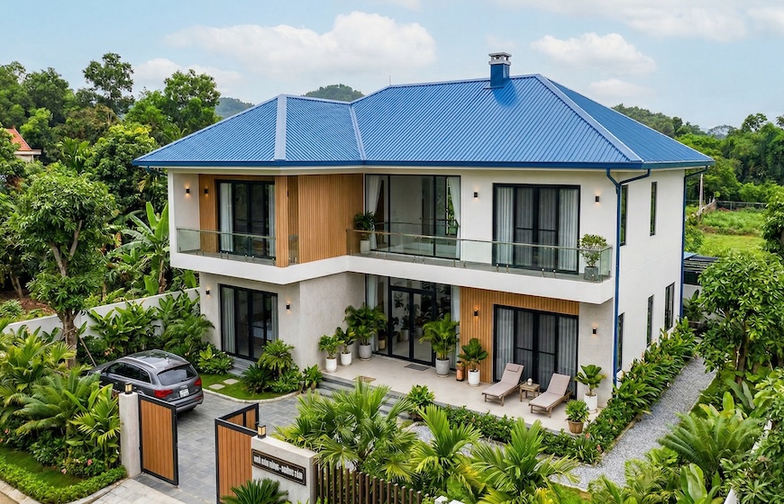 Bí quyết giữ không gian luôn mát mẻ với tôn cách nhiệt Vitek 11 sóng xanh dương