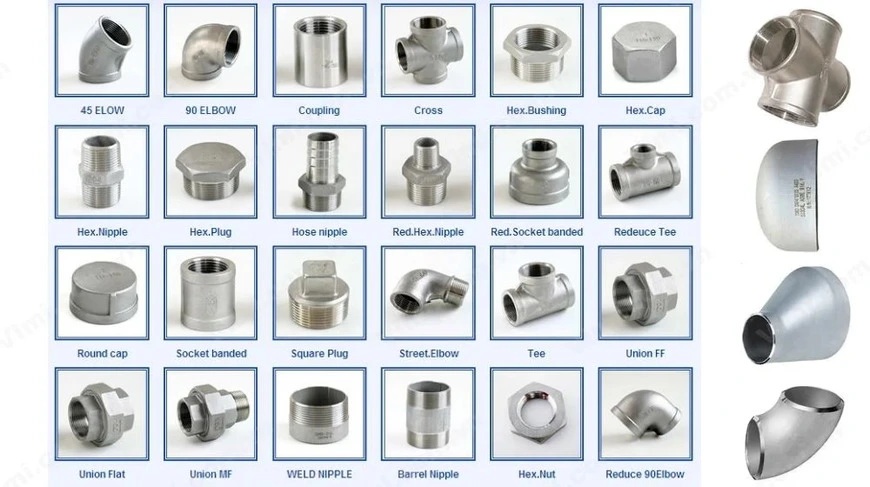 Các loại phụ kiện ống nước bằng thép phổ biến hiện nay 