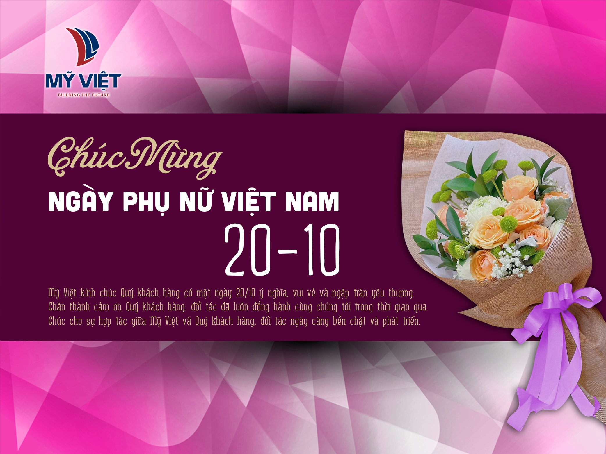 MỸ VIỆT CHÚC MỪNG NGÀY PHỤ NỮ VIỆT NAM 20/10