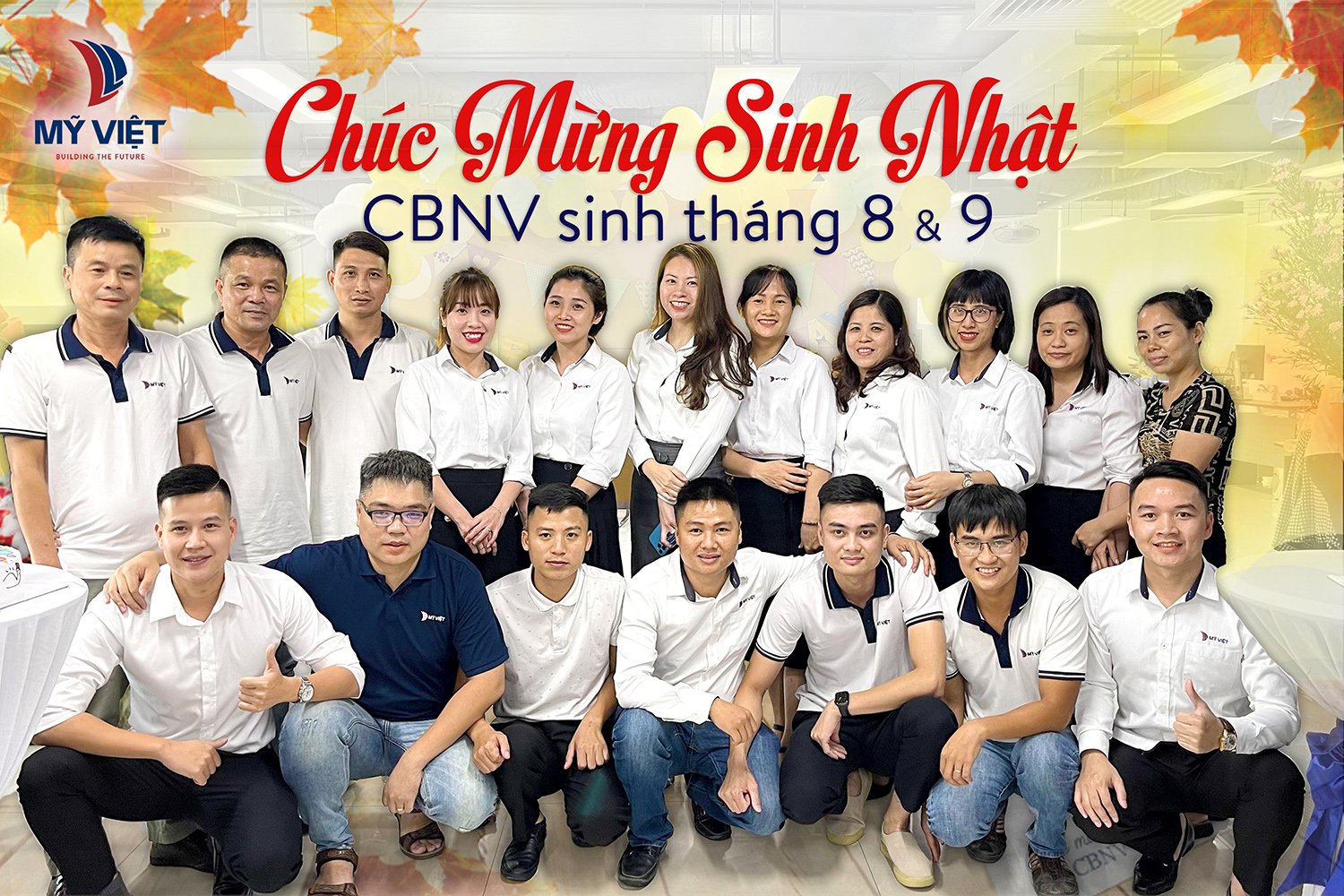 MỸ VIỆT CHÚC MỪNG SINH NHẬT CBNV THÁNG 8, 9