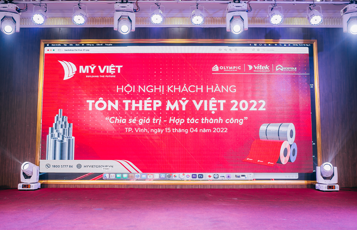 MỸ VIỆT TỔ CHỨC HỘI NGHỊ KHÁCH HÀNG TÔN THÉP 2022 TẠI NGHỆ AN