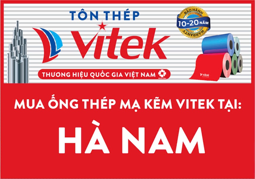Đại lý ống thép mạ kẽm Vitek tại Hà Nam