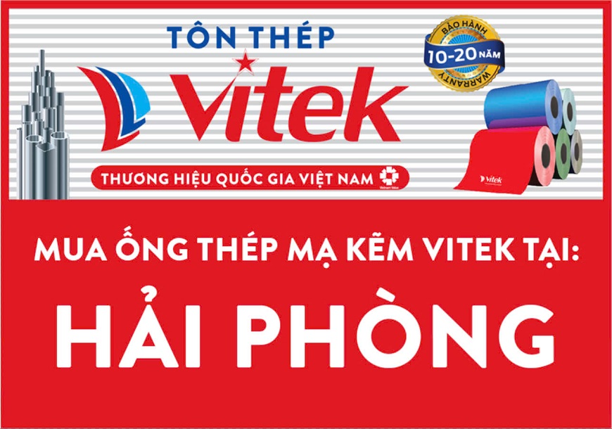 Đại lý ống thép mạ kẽm Vitek tại Hải Phòng