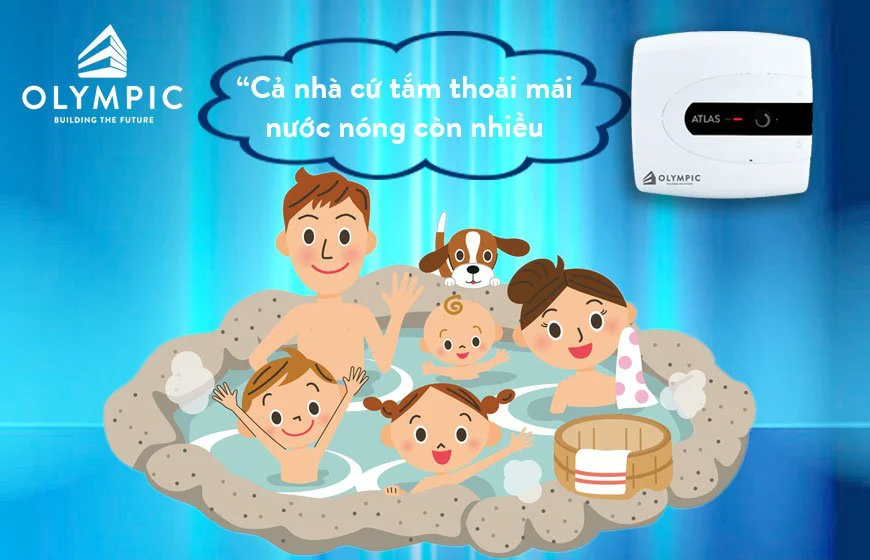 Cập nhật giá bình nóng lạnh Olympic Atlas 30 lít vuông mới nhất 