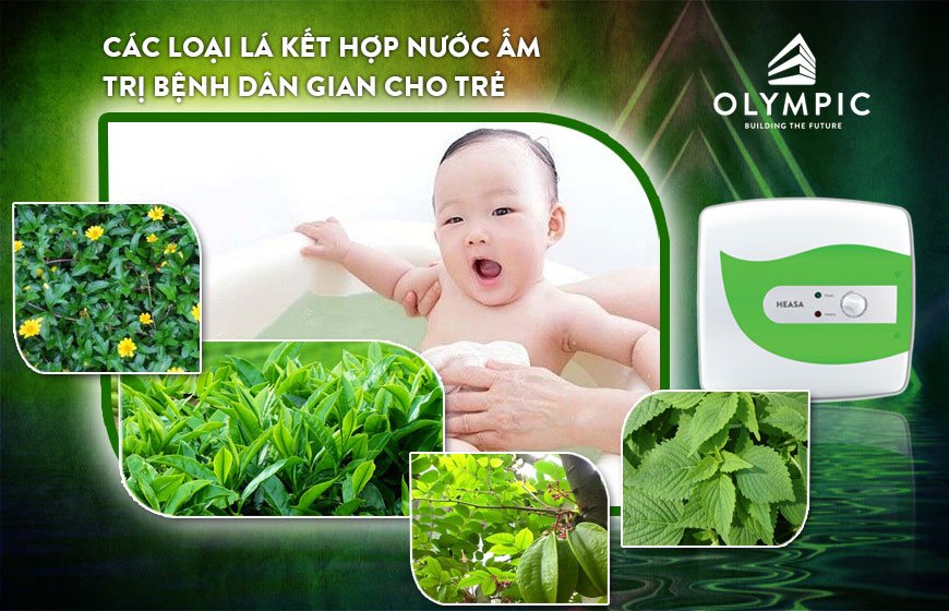 Các loại lá kết hợp nước ấm trị bệnh dân gian cho trẻ