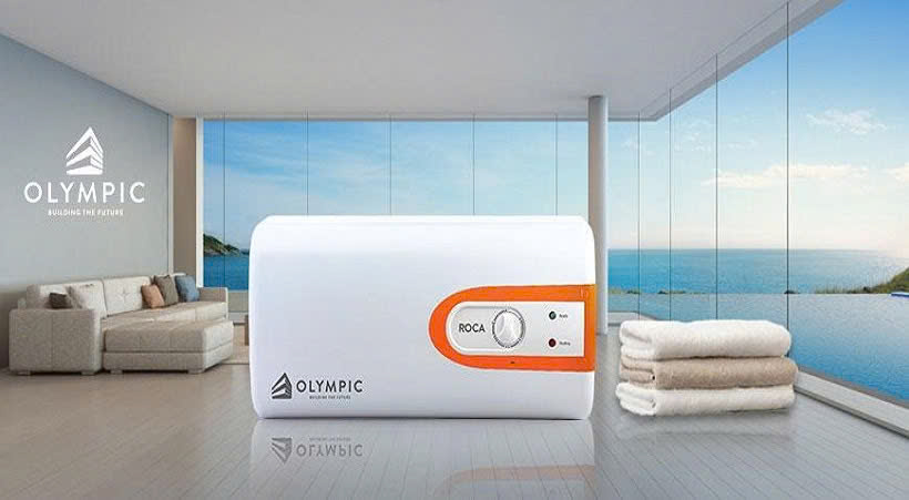 Báo giá bình nóng lạnh Olympic Roca 15 lít ngang mới nhất