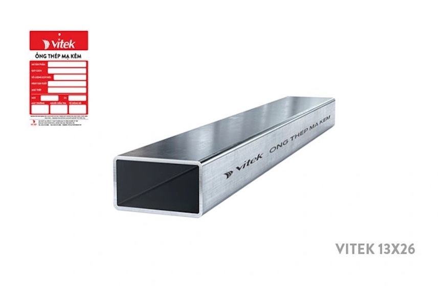 Cập nhật bảng giá thép hộp mạ kẽm chữ nhật 13x26 Vitek 2025