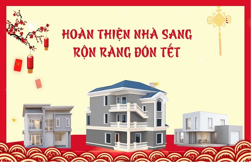 Hoàn thiện nhà sang rộn ràng đón Tết Quý Mão