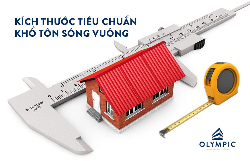 Kích thước tiêu chuẩn của khổ tôn sóng vuông