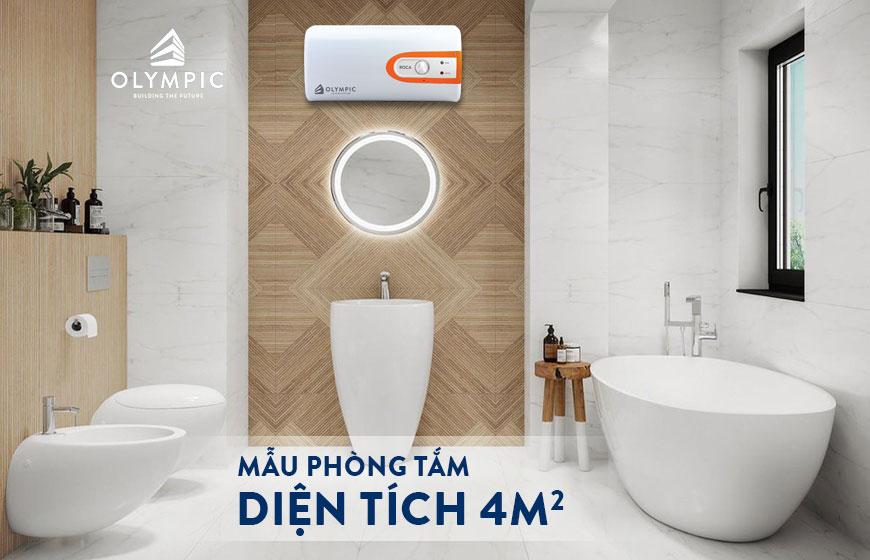 Đẹp mê ly với những mẫu phòng tắm diện tích 4m2