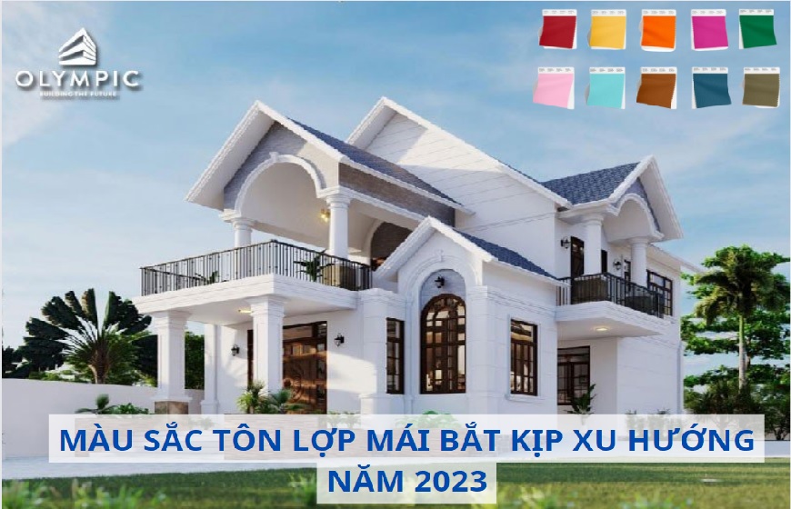 Màu sắc tôn lợp mái bắt kịp xu hướng năm 2024