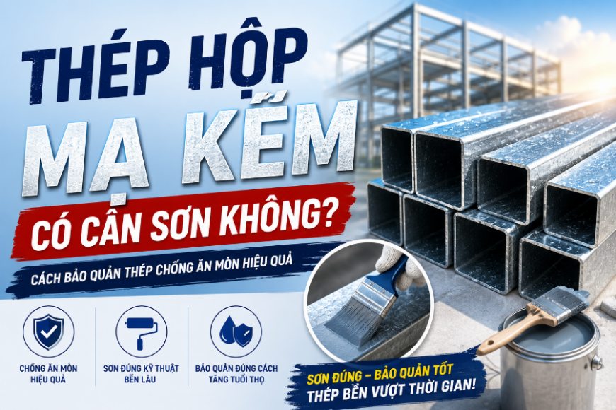 Thép hộp mạ kẽm có cần sơn không? Cách bảo quản thép chống ăn mòn hiệu quả