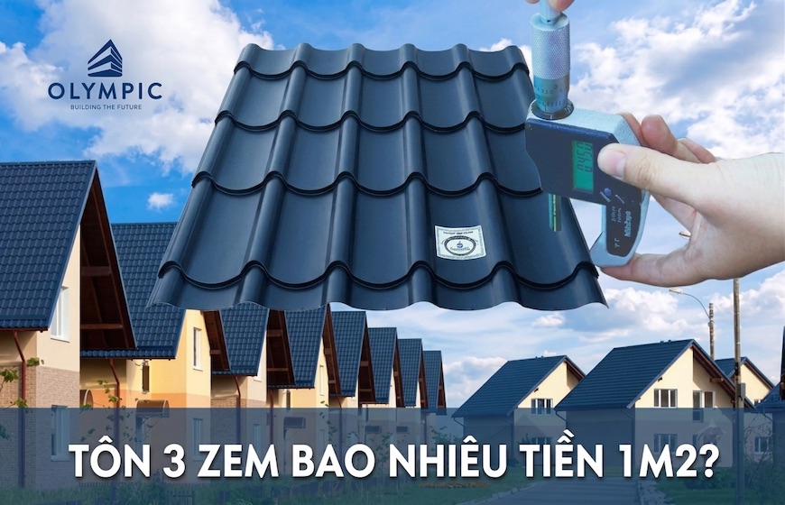 Tôn 3 zem bao nhiêu tiền 1m2? Bảng giá mới nhất