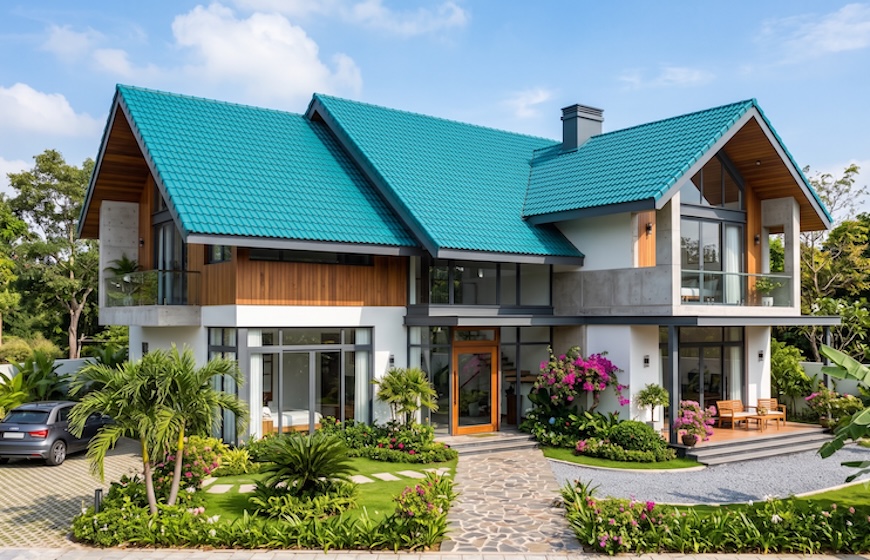 Tôn chống cháy Vitek xanh ngọc: Lựa chọn đẳng cấp cho công trình an toàn