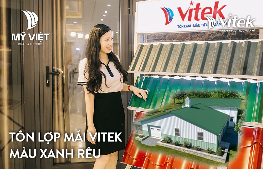 Tôn Vitek màu xanh rêu