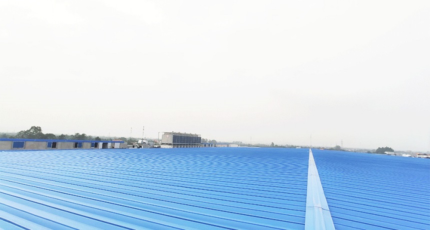 Tổng hợp mẫu nhà xưởng sử dụng tôn lợp mái màu xanh dương đẹp nhất