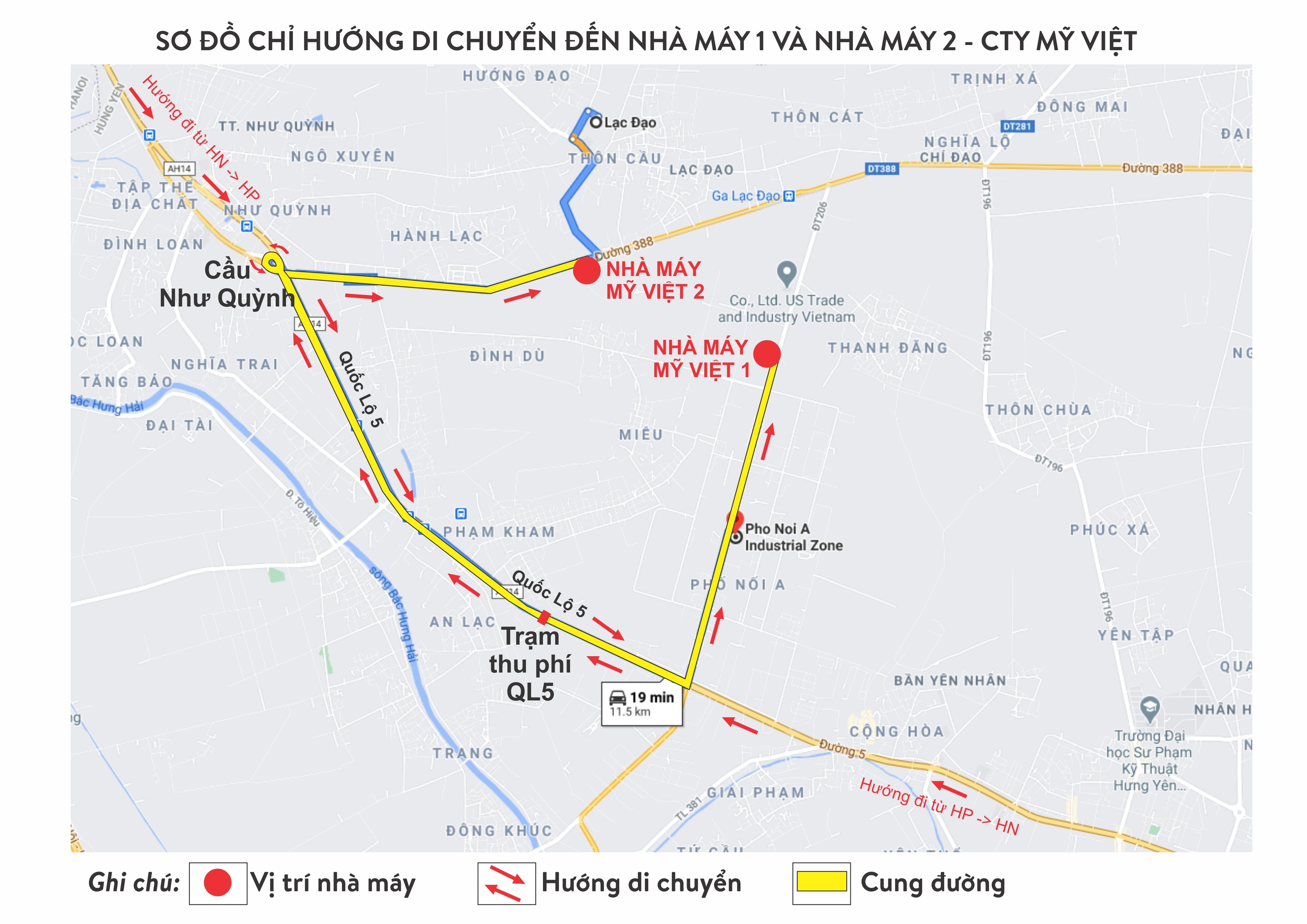 THÔNG TIN CHỈ ĐƯỜNG ĐỊA CHỈ NHÀ MÁY, TRỤ SỞ VĂN PHÒNG MỸ VIỆT