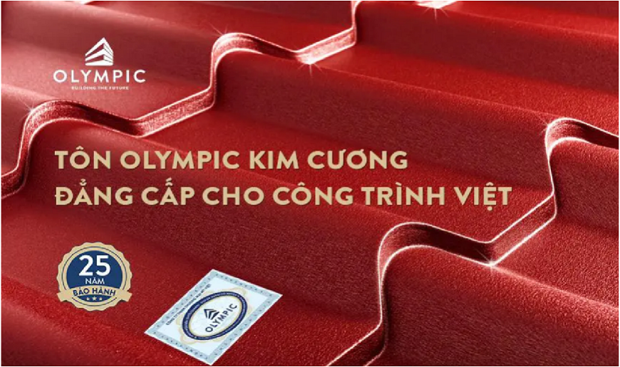 Tôn Olympic kim cương đẳng cấp cho công trình Việt