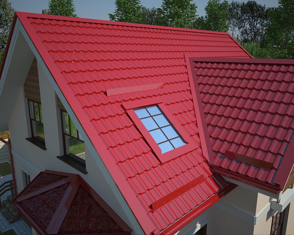 Giếng trời không chỉ mang đến ánh sáng tự nhiên mà còn giảm nhiệt cho ngôi nhà mái tôn