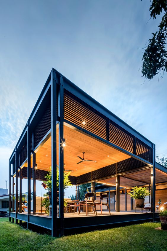 Nhà khung thép với giá trị thẩm mỹ cao