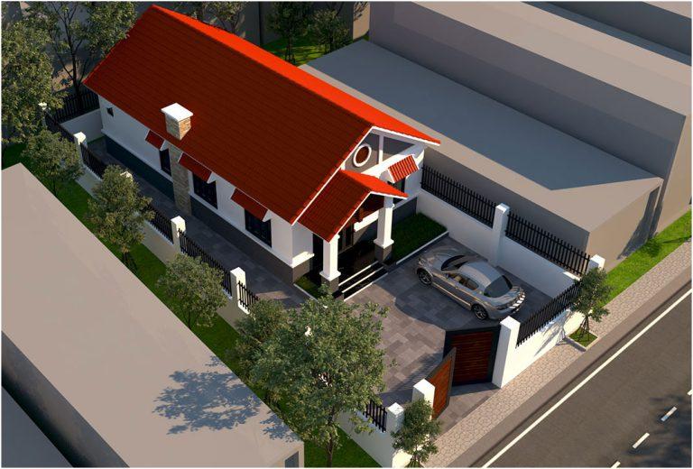 Mẫu nhà lợp tôn 1 lớp cấp 4 đơn giản