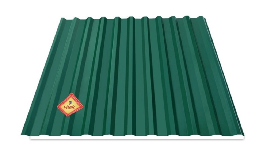 Lớp vật liệu cách nhiệt PU chất lượng của tôn Vitek được nhà máy chọn lọc có độ dày từ 18-20mm
