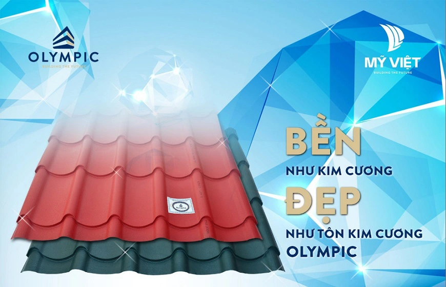 Tôn kim cương Olympic - biểu tượng của sự sang trọng và tinh tế, mang đến một diện mạo hoàn toàn mới cho ngôi nhà của bạn