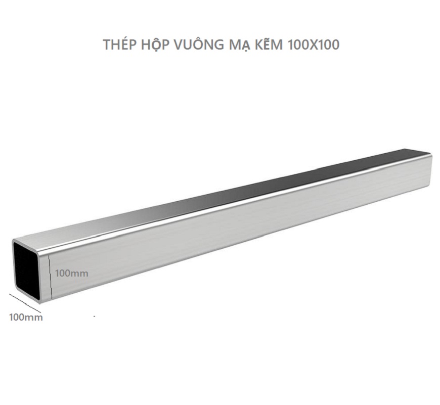 Thép hộp vuông mạ kẽm 100x100 