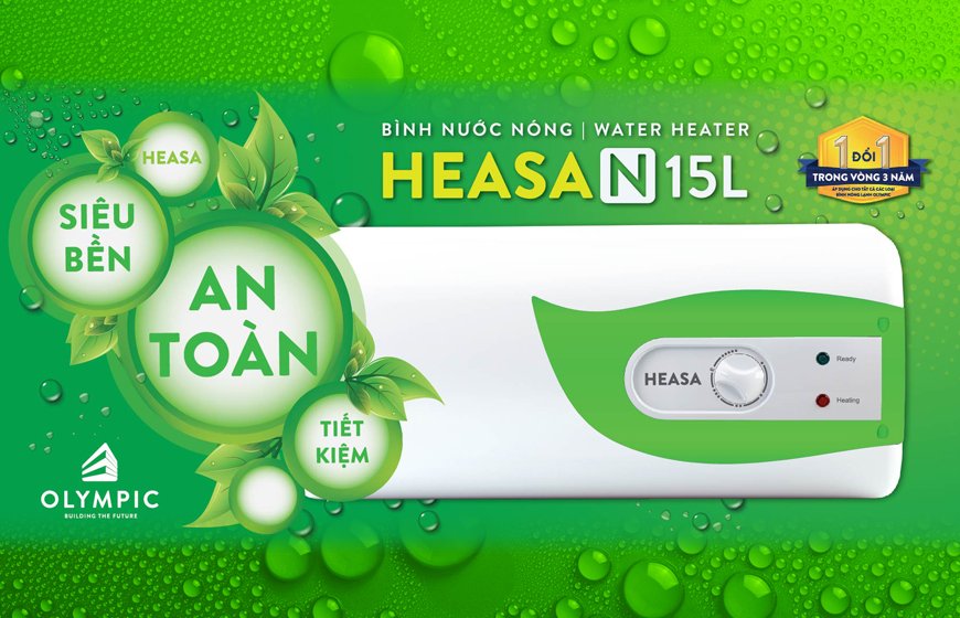 Chọn bình nóng lạnh màu xanh lục cho gia đình dịp Tết