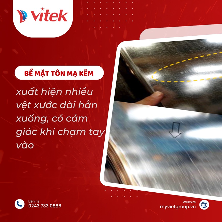 Lớp mạ kẽm kém chất lượng thường có bề mặt thô ráp, không đều màu