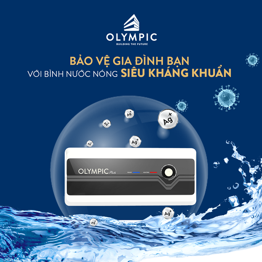 Bình Olympic Plus - Diệt khuẩn, tạo nguồn nước sạch vượt trội