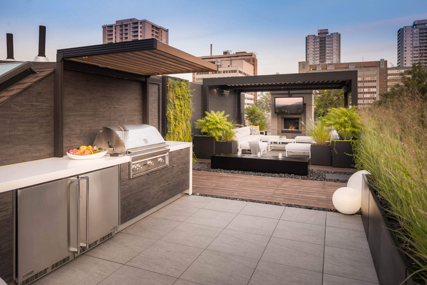 Khu rooftop BBQ sang trọng và tiện nghi nâng tầm thẩm mỹ ngoại thất cho công trình