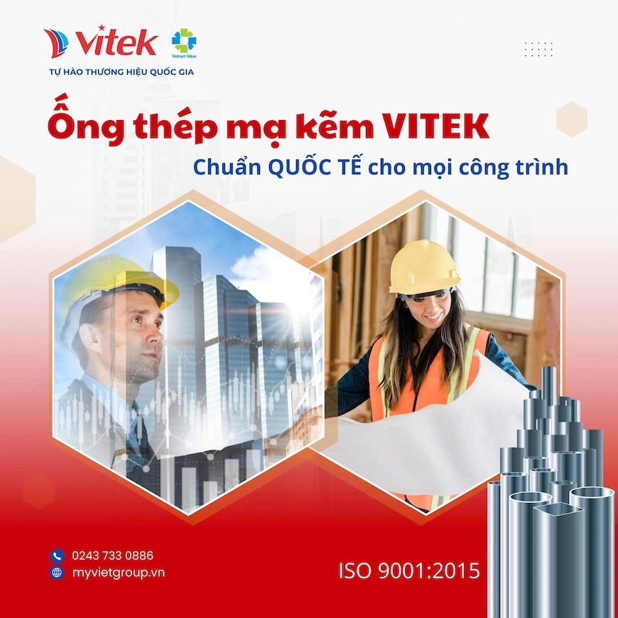 Ống thép Vitek cung cấp giải pháp bền vững cho hệ thống đường ống chịu tải cao