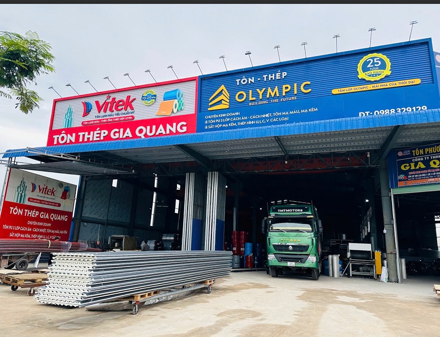 Quý khách có thể đến trải nghiệm sản phẩm tại hệ thống phân phối tôn Olympic chính hãng